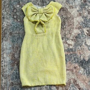 Anthropologie Eva Franco Trinity tweed bow dress